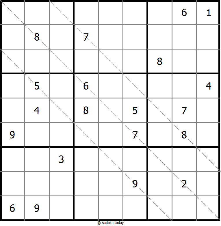 多对角线数独 #11295