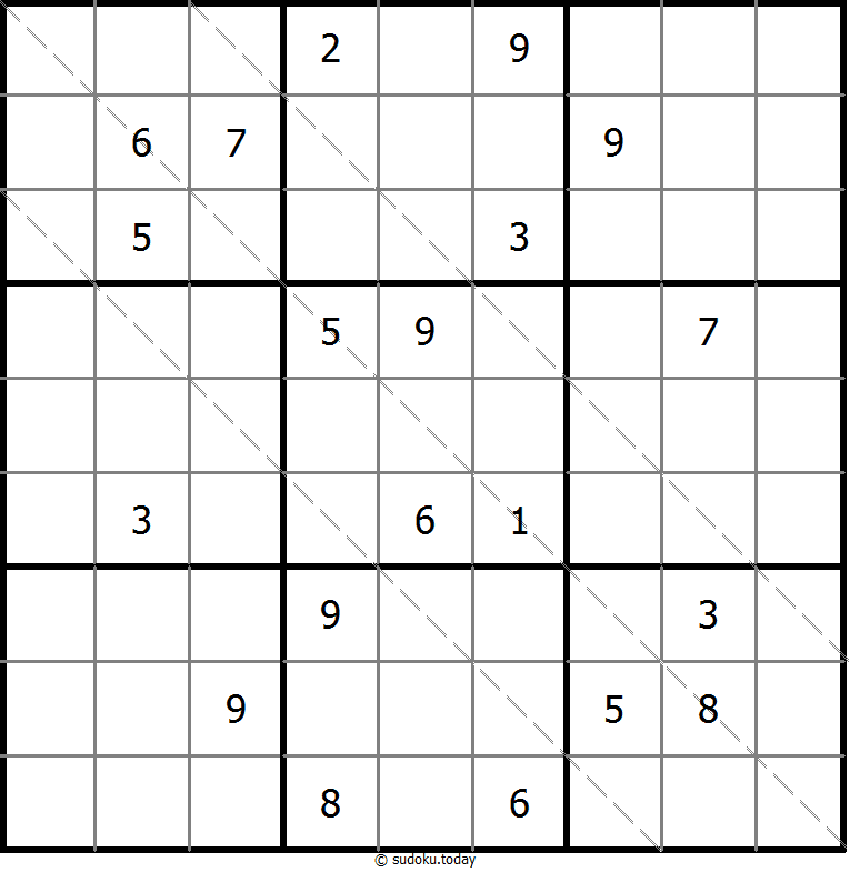 多对角线数独 #11296