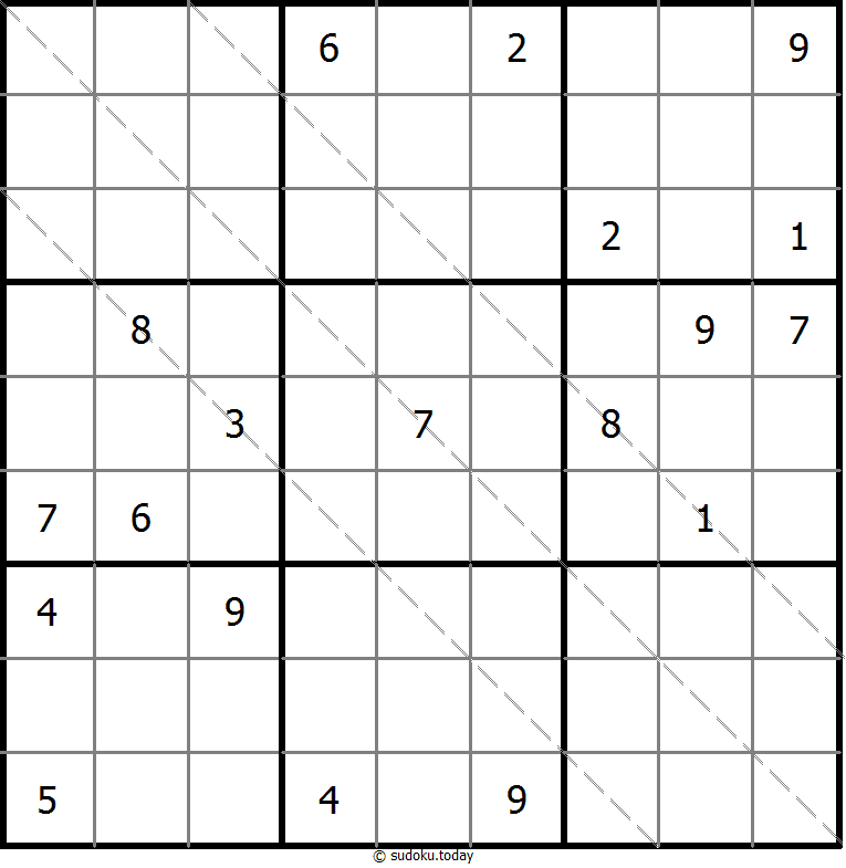多对角线数独 #11300