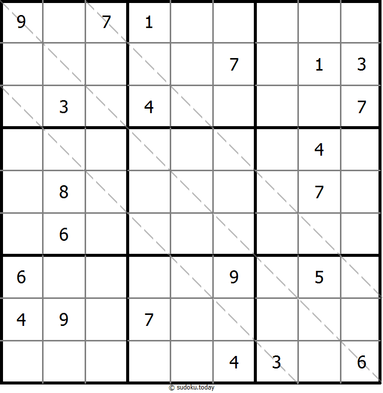 多对角线数独 #11320