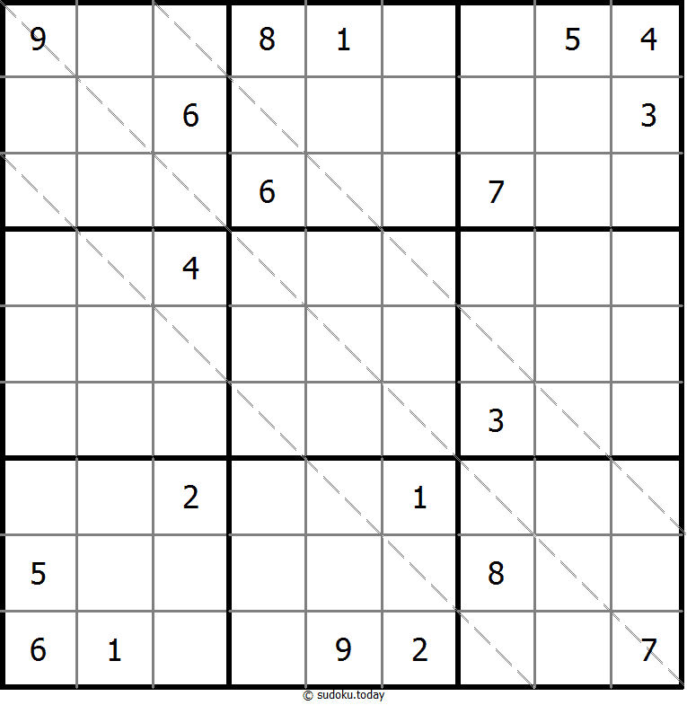 多对角线数独 #11339