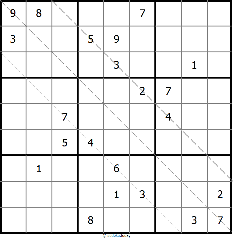 多对角线数独 #11354