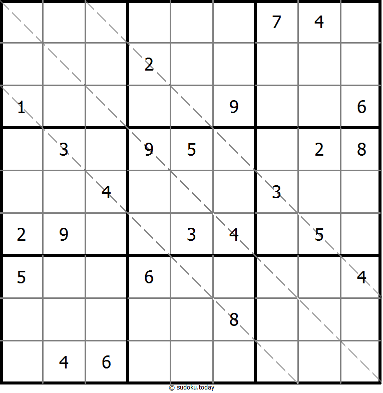 多对角线数独 #11360