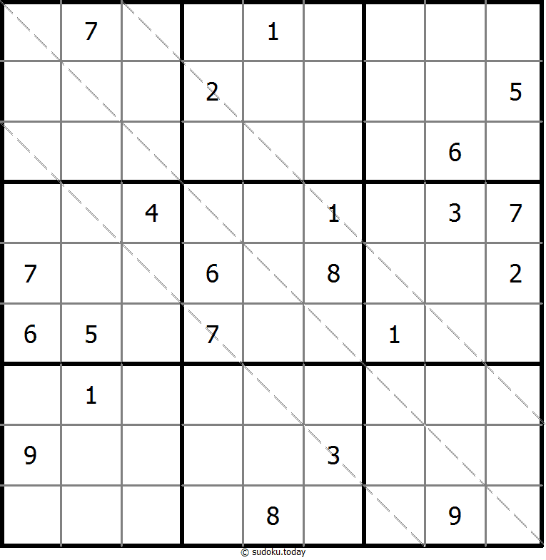 多对角线数独 #11361
