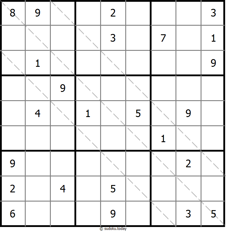 多对角线数独 #11363