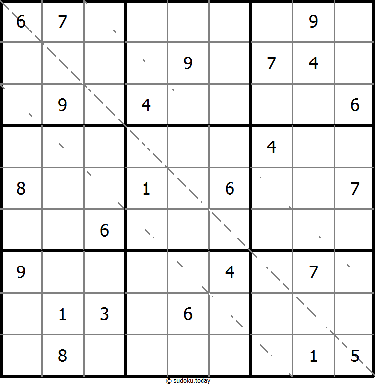 多对角线数独 #11381