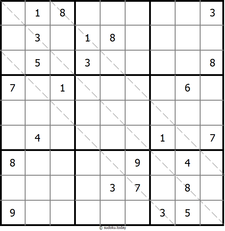 多对角线数独 #11384