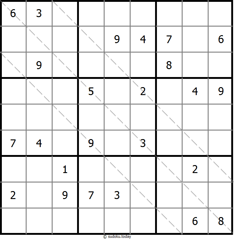 多对角线数独 #11386