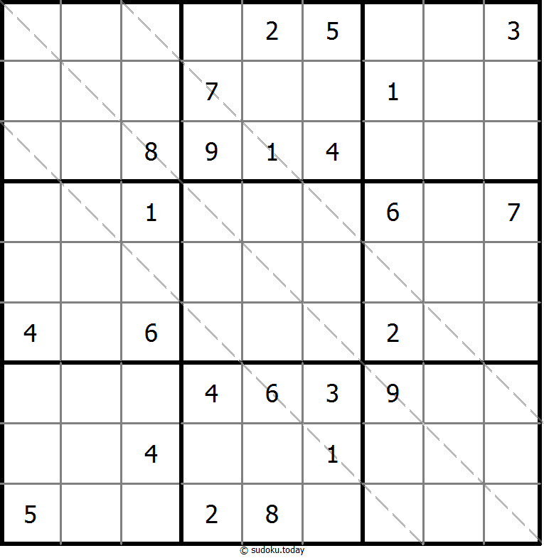 多对角线数独 #11391