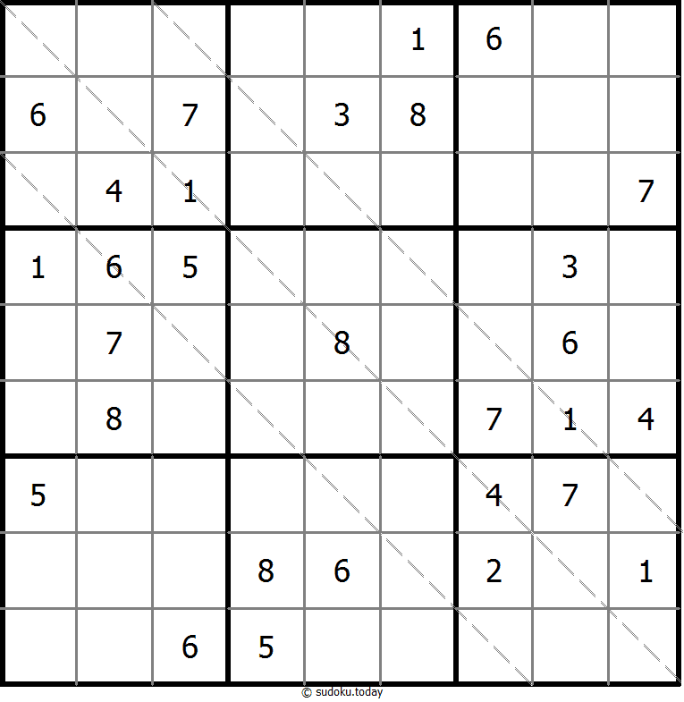 多对角线数独 #11395