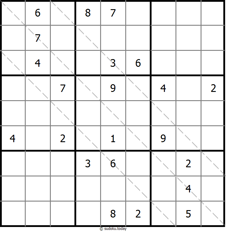 多对角线数独 #11396
