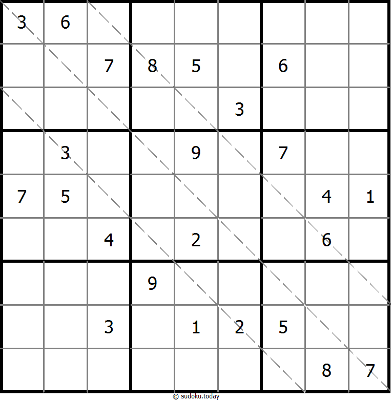 多对角线数独 #11397