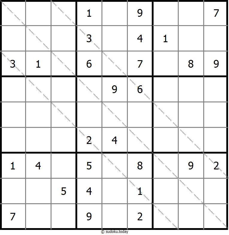 多对角线数独 #11399