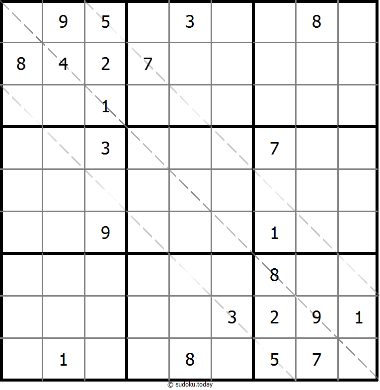 多对角线数独 #11406