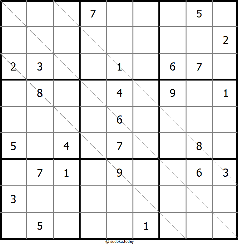 多对角线数独 #11411