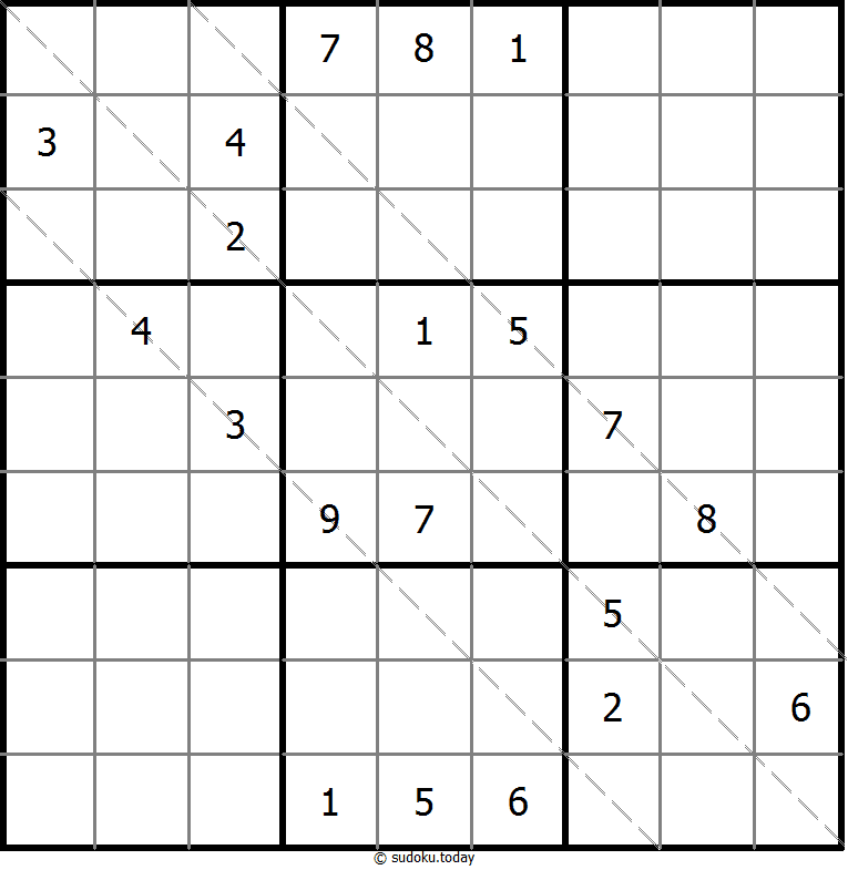 多对角线数独 #11424