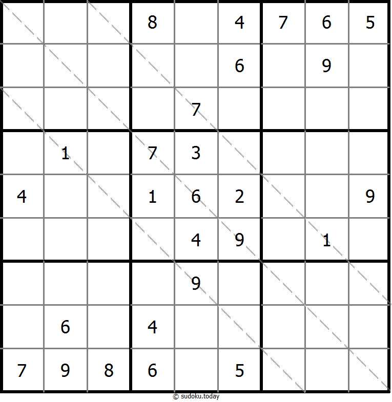 多对角线数独 #11432