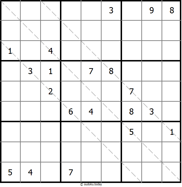 多对角线数独 #11438