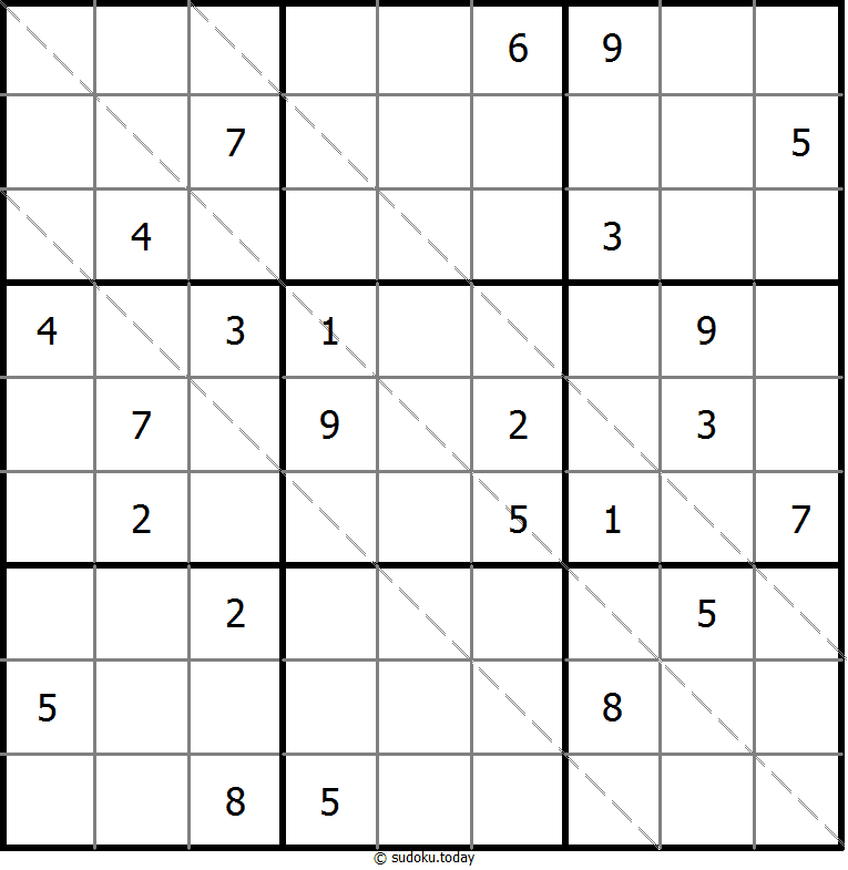 多对角线数独 #11444