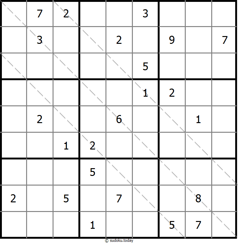 多对角线数独 #11445