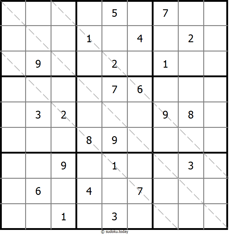 多对角线数独 #11446