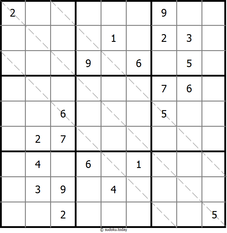 多对角线数独 #11449