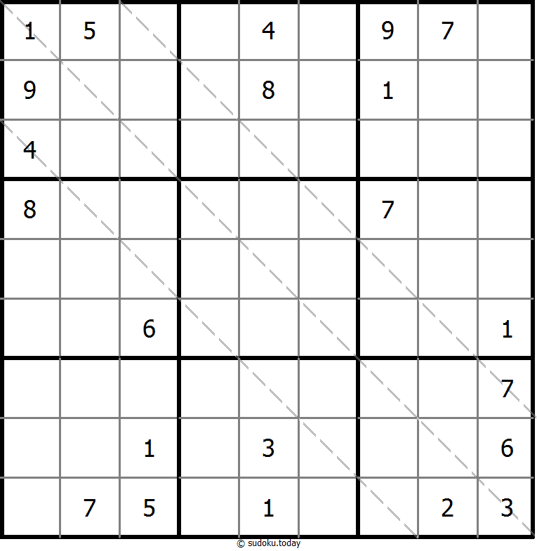 多对角线数独 #11450