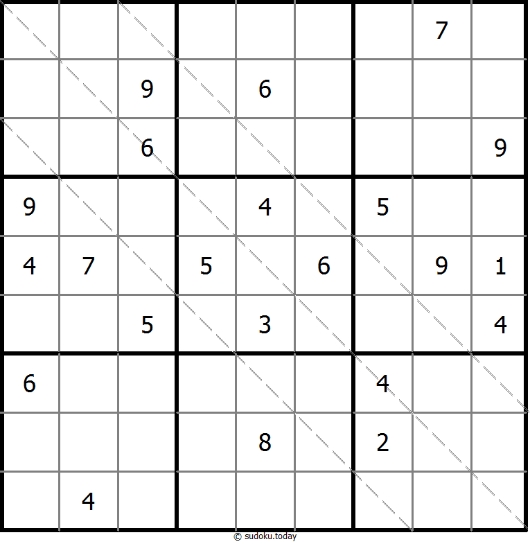 多对角线数独 #11451