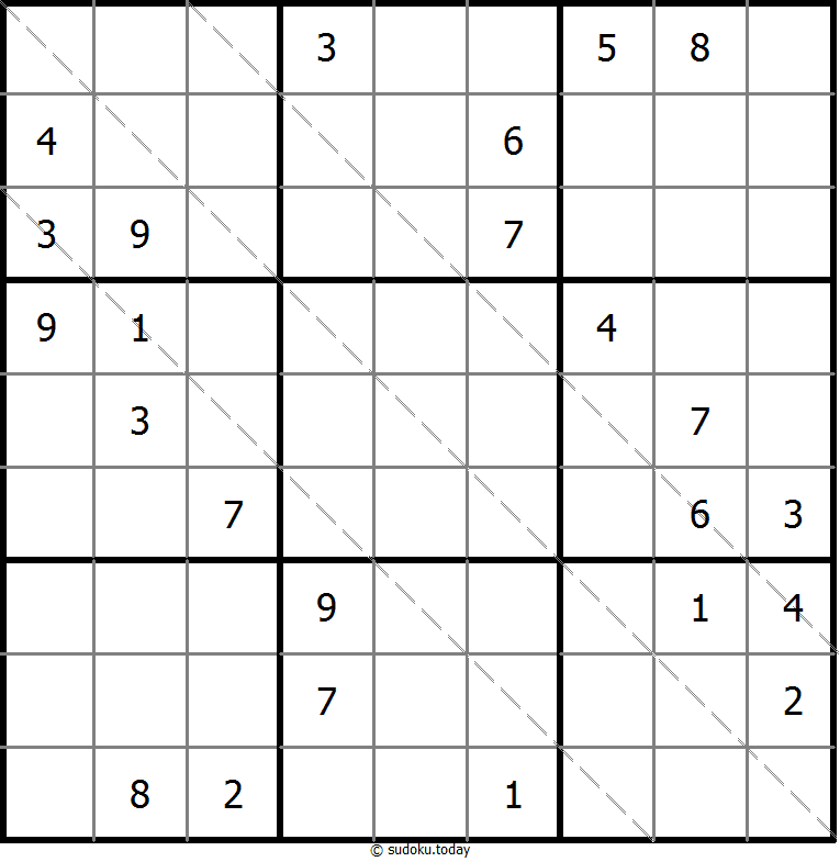 多对角线数独 #11452
