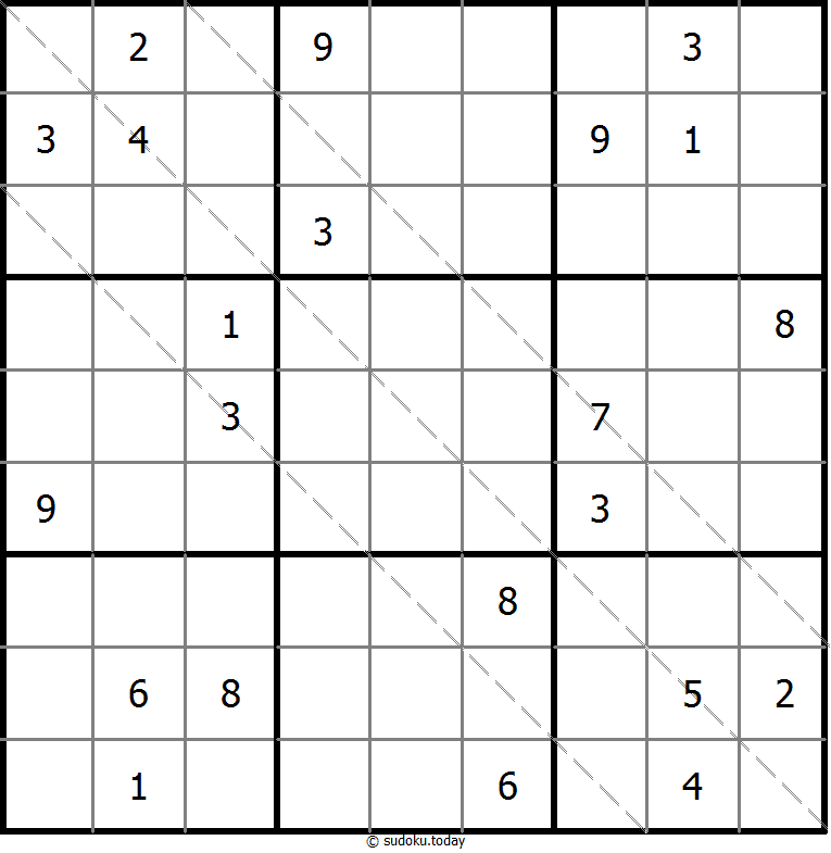 多对角线数独 #11461