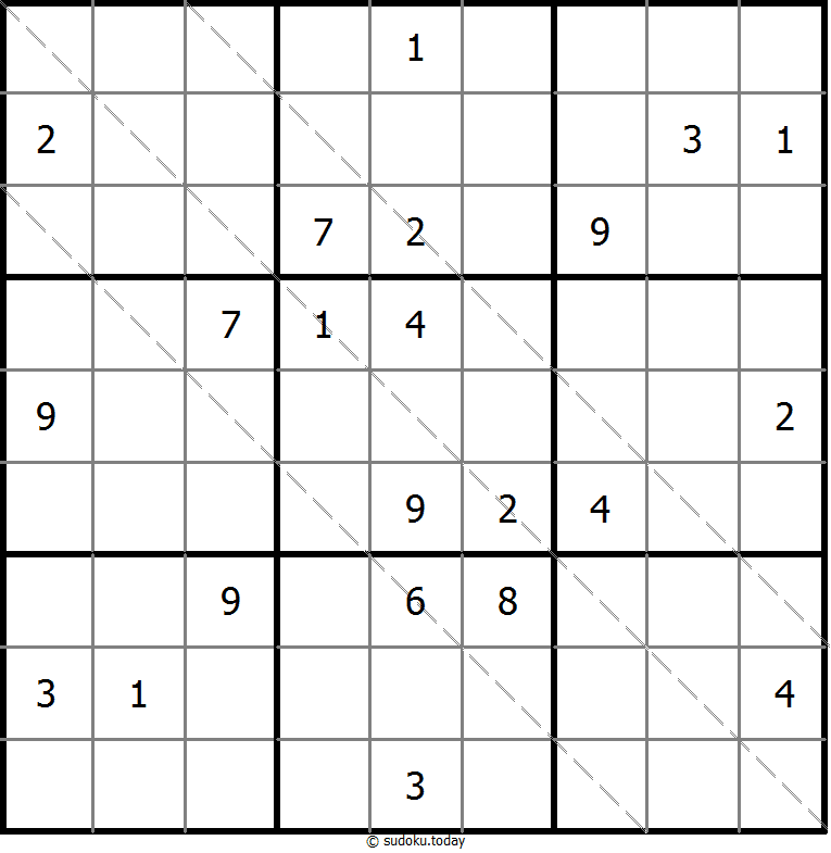 多对角线数独 #11463