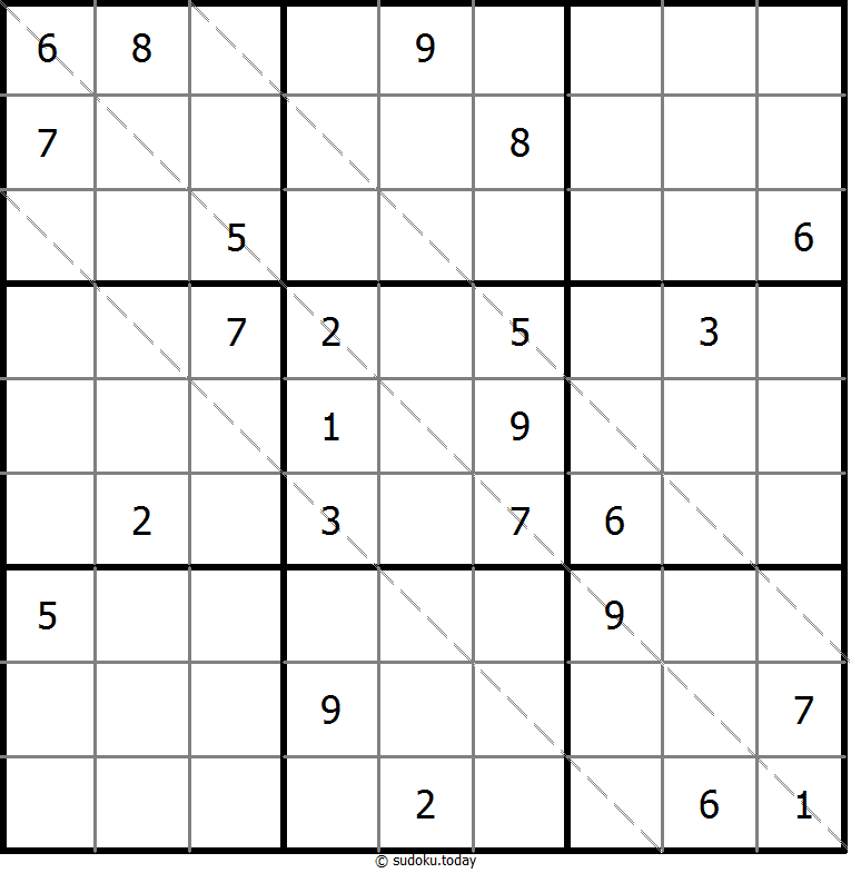 多对角线数独 #11464