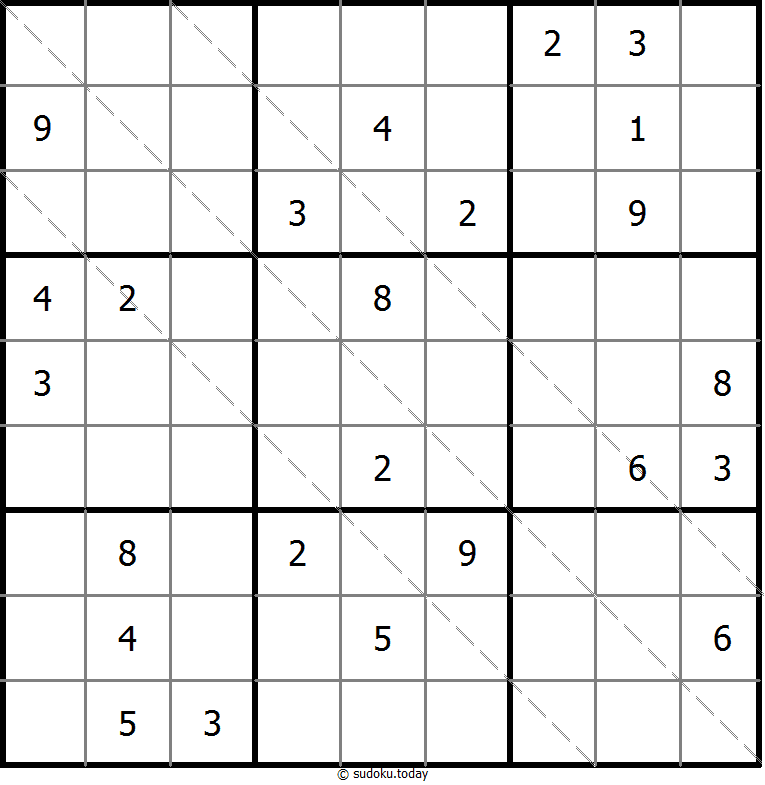 多对角线数独 #11465