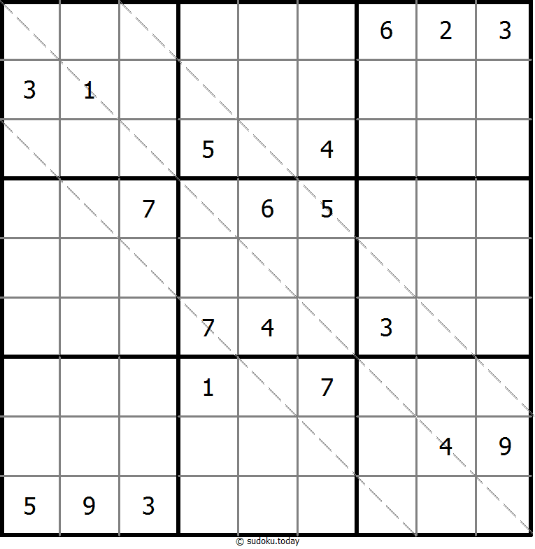 多对角线数独 #11467