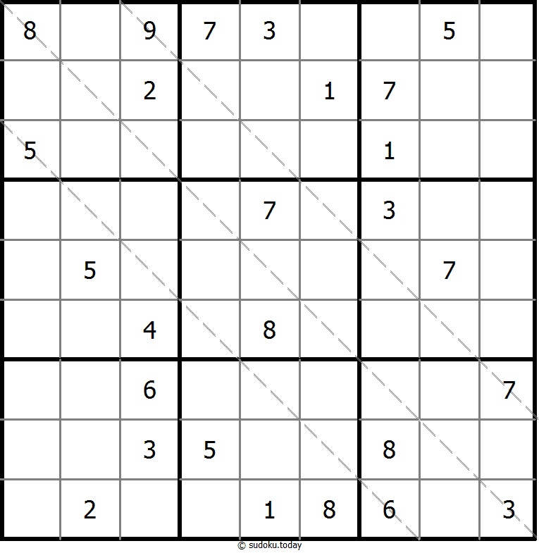 多对角线数独 #11470