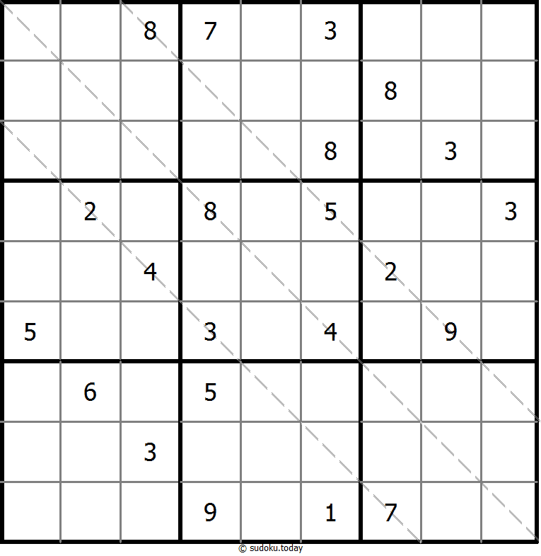 多对角线数独 #11471