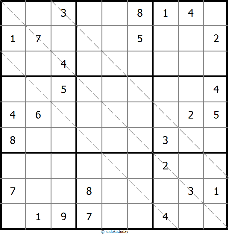 多对角线数独 #11475
