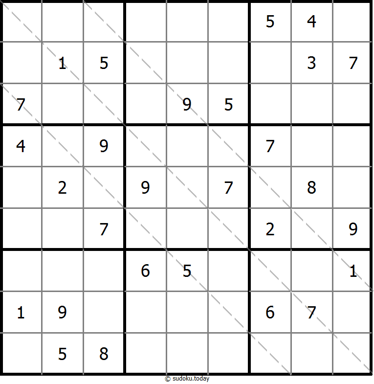 多对角线数独 #11479