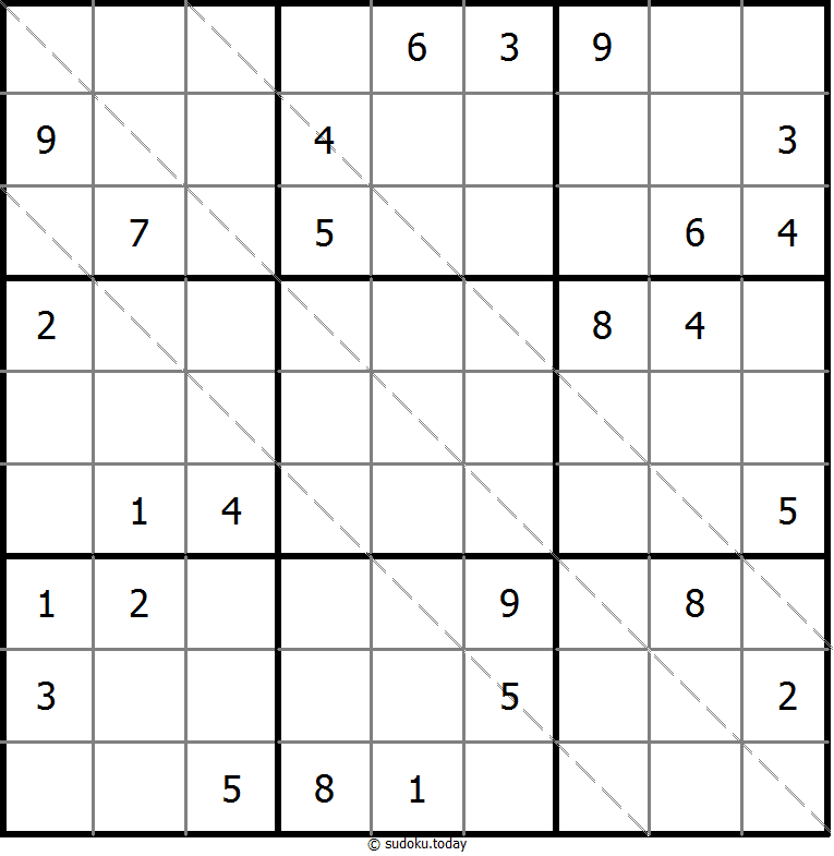 多对角线数独 #11483