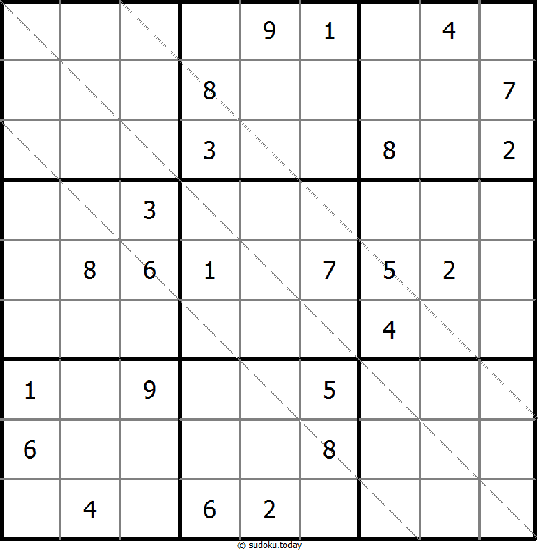 多对角线数独 #11487