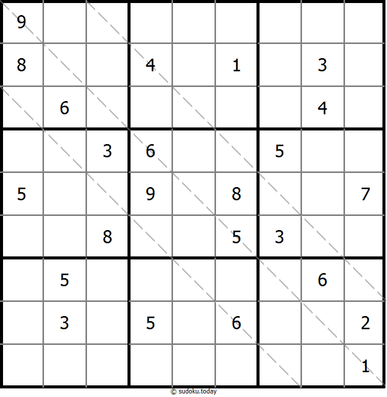 多对角线数独 #11490