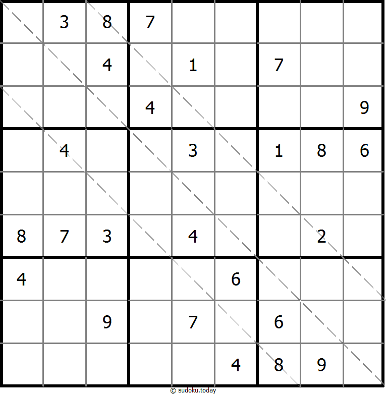 多对角线数独 #11495