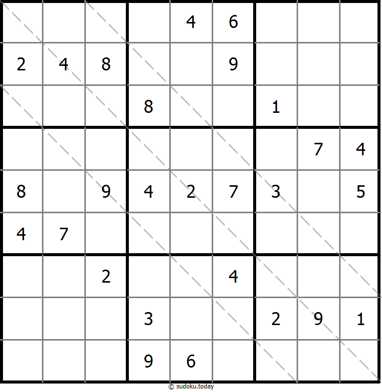 多对角线数独 #11500