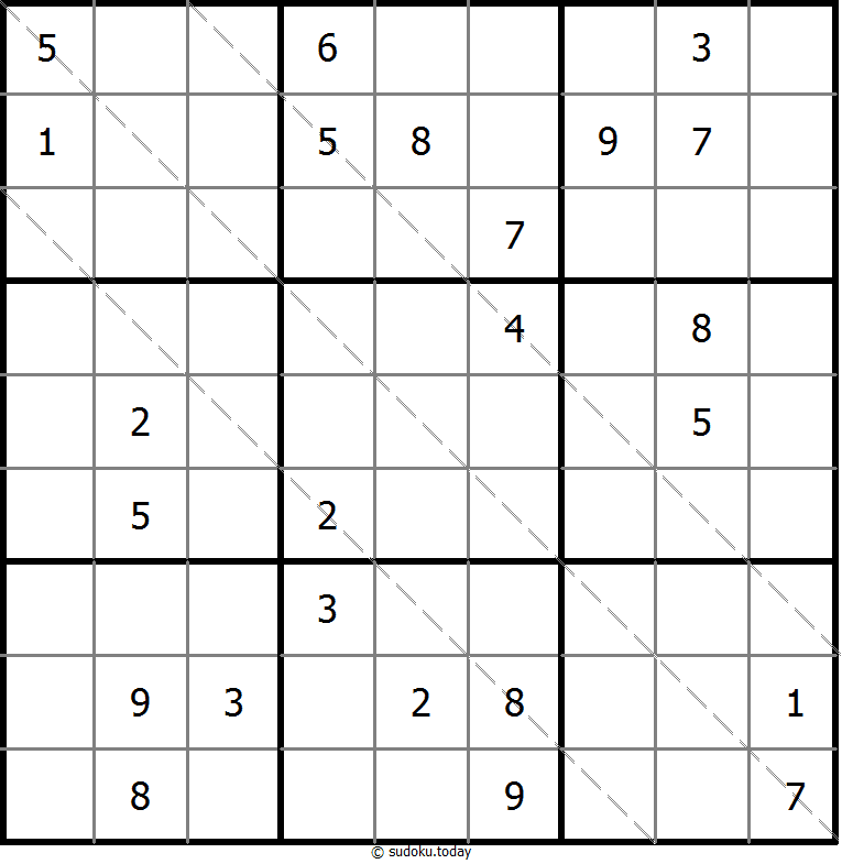 多对角线数独 #11501