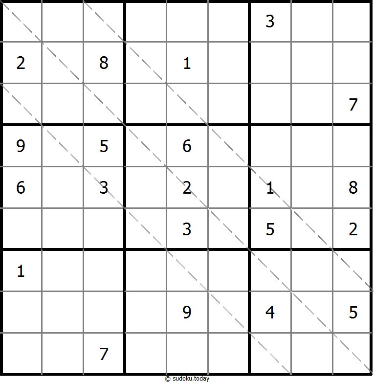 多对角线数独 #11526