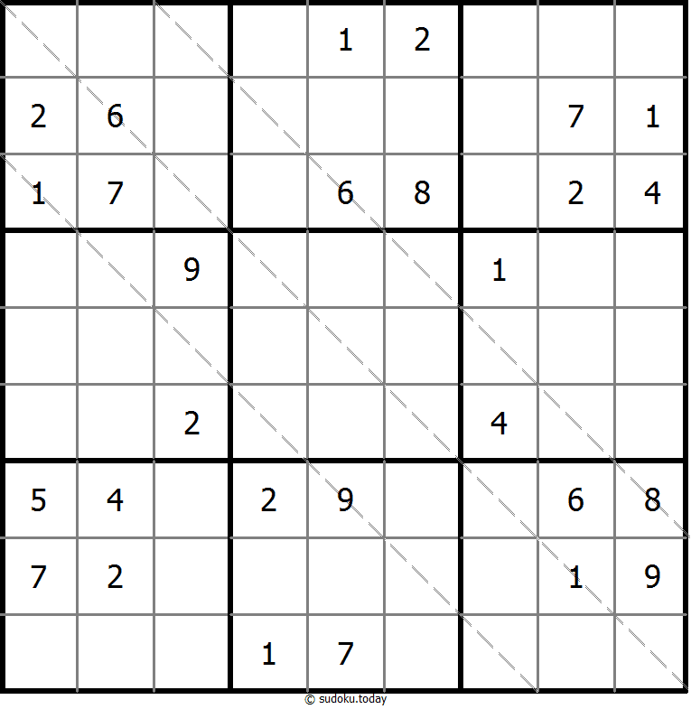多对角线数独 #11527