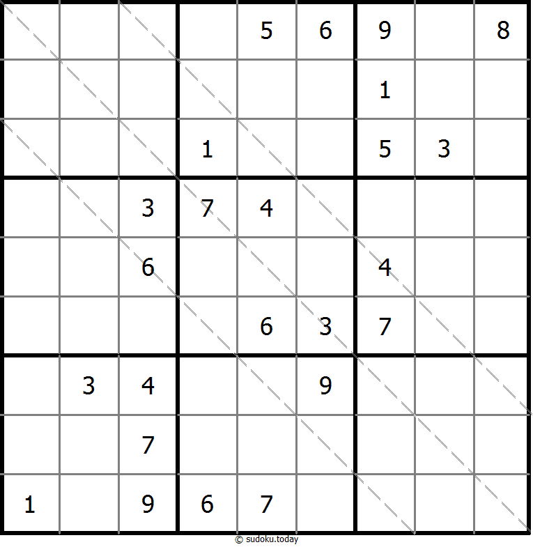 多对角线数独 #11539