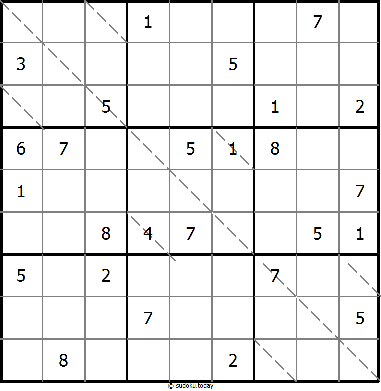 多对角线数独 #11544