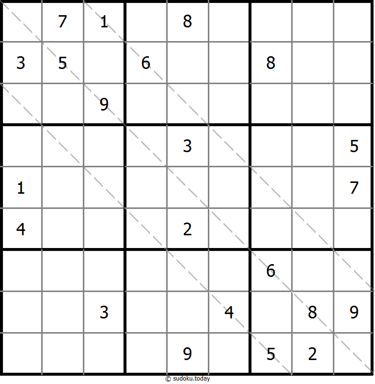 多对角线数独 #11547