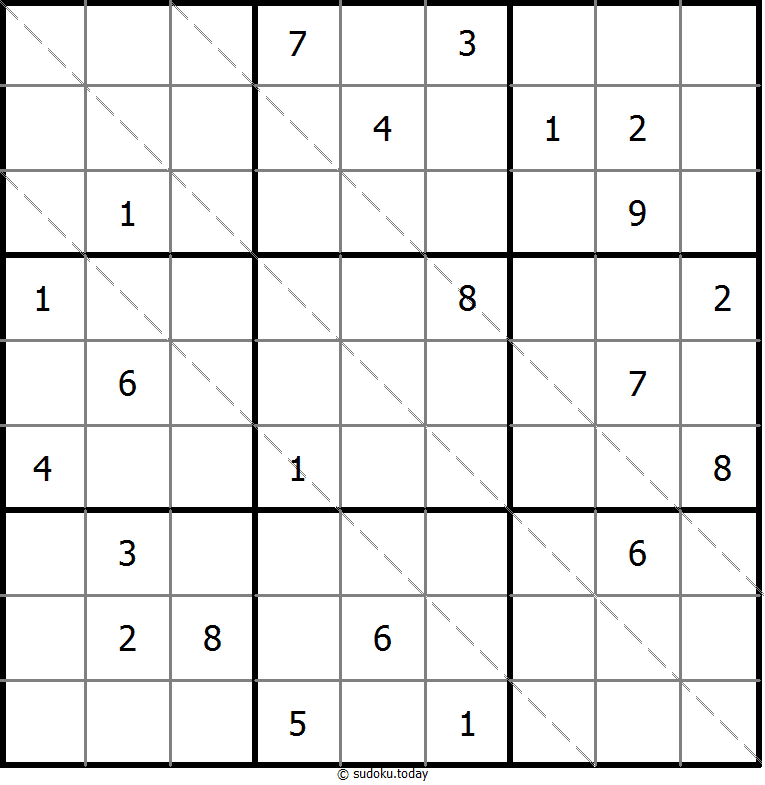 多对角线数独 #11550